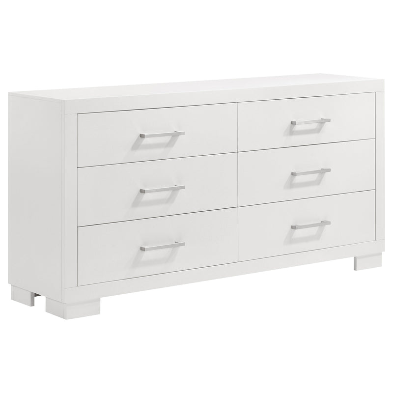 Jessica 4-piece Eastern King LED Bedroom Set Snow White