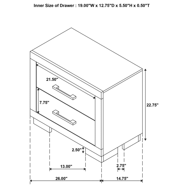 Jessica 4-piece Eastern King LED Bedroom Set Snow White