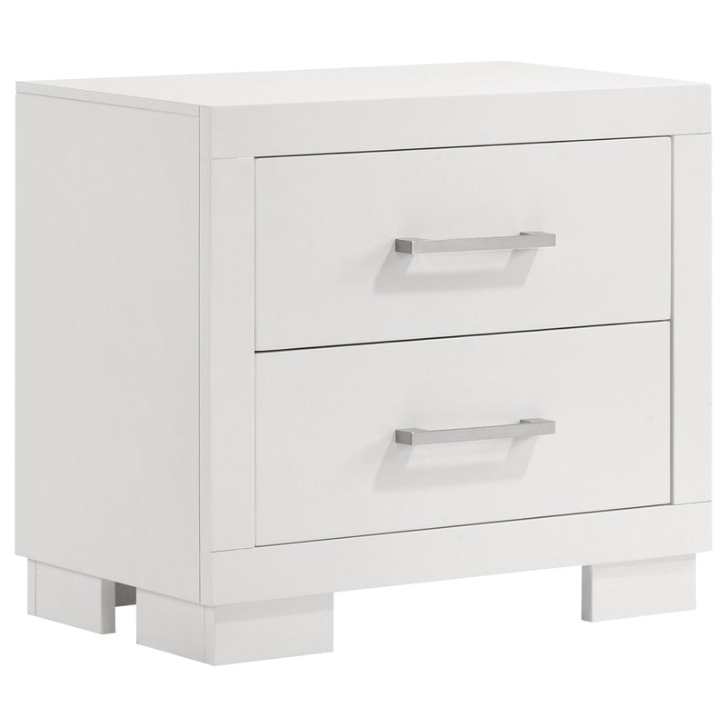 Jessica 6-piece Eastern King LED Bedroom Set Snow White