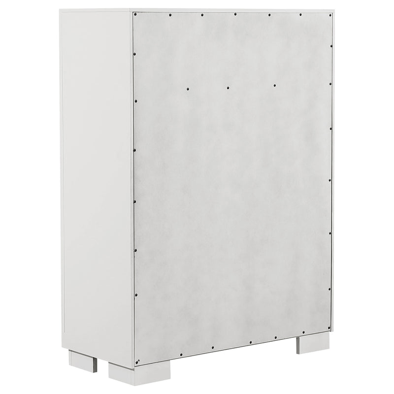 Jessica 5-piece Queen LED Bedroom Set Snow White