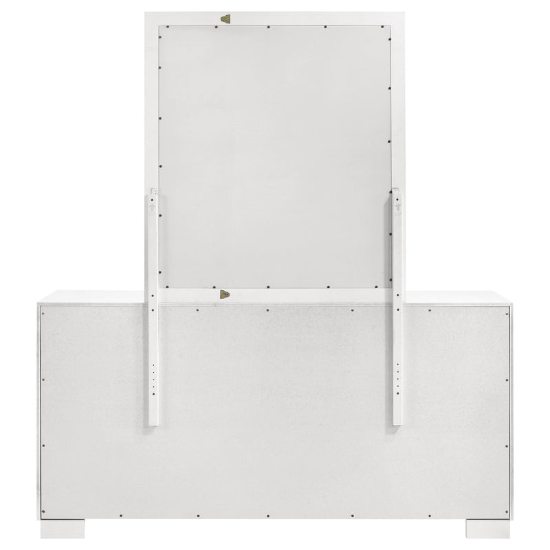 Jessica 6-drawer Dresser with Mirror Snow White