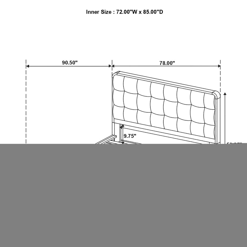 Robyn Wood California King Platform Bed Dark Walnut