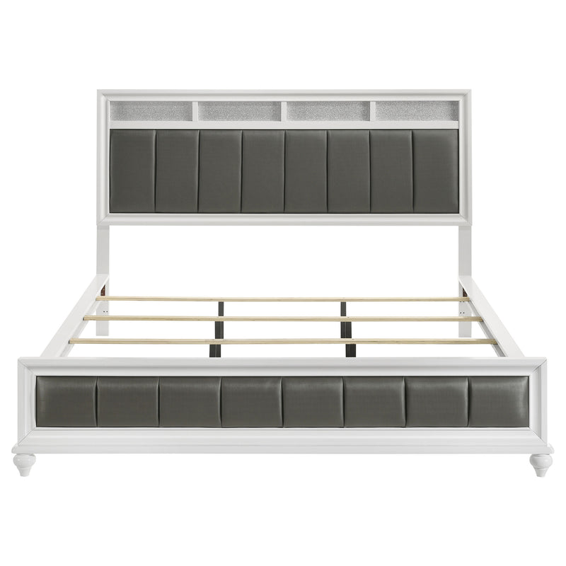 Barzini Wood California King Panel Bed White