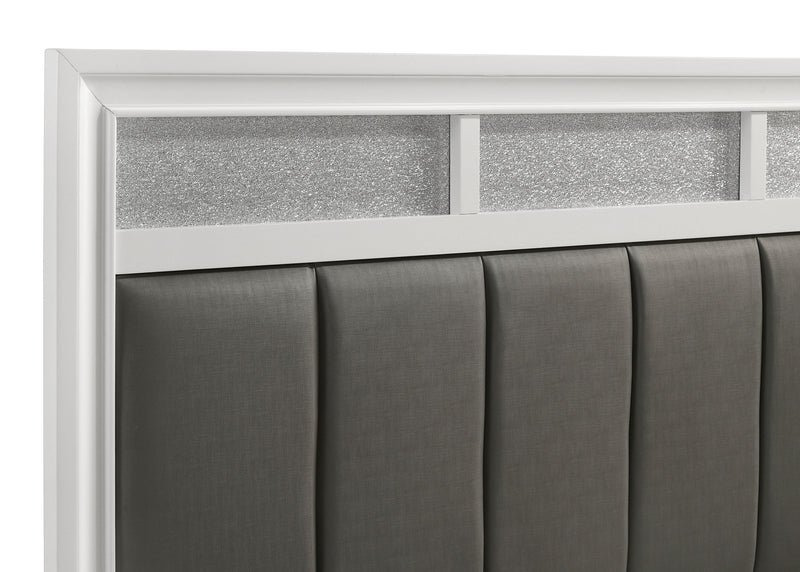 Barzini Wood California King Panel Bed White