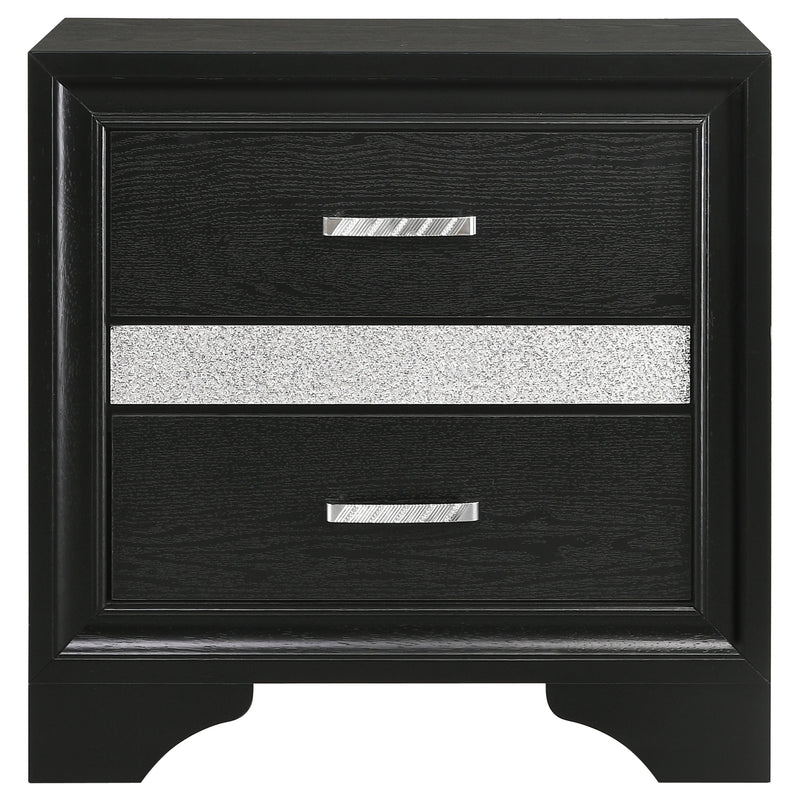 Miranda 3-drawer Nightstand Bedside Table Black