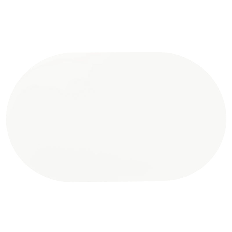 Retro Oval 60-inch Wood Top Dining Table White and Chrome