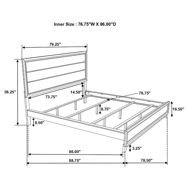 Watson Four-piece California King Bedroom Set Grey Oak