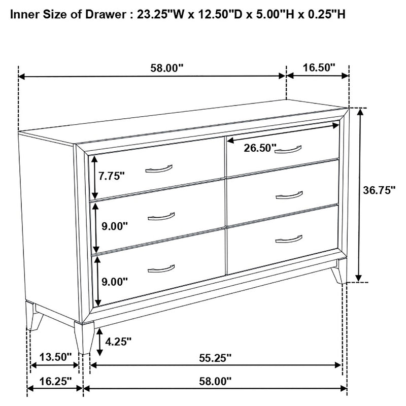 Watson Four-piece Twin Bedroom Set Grey Oak