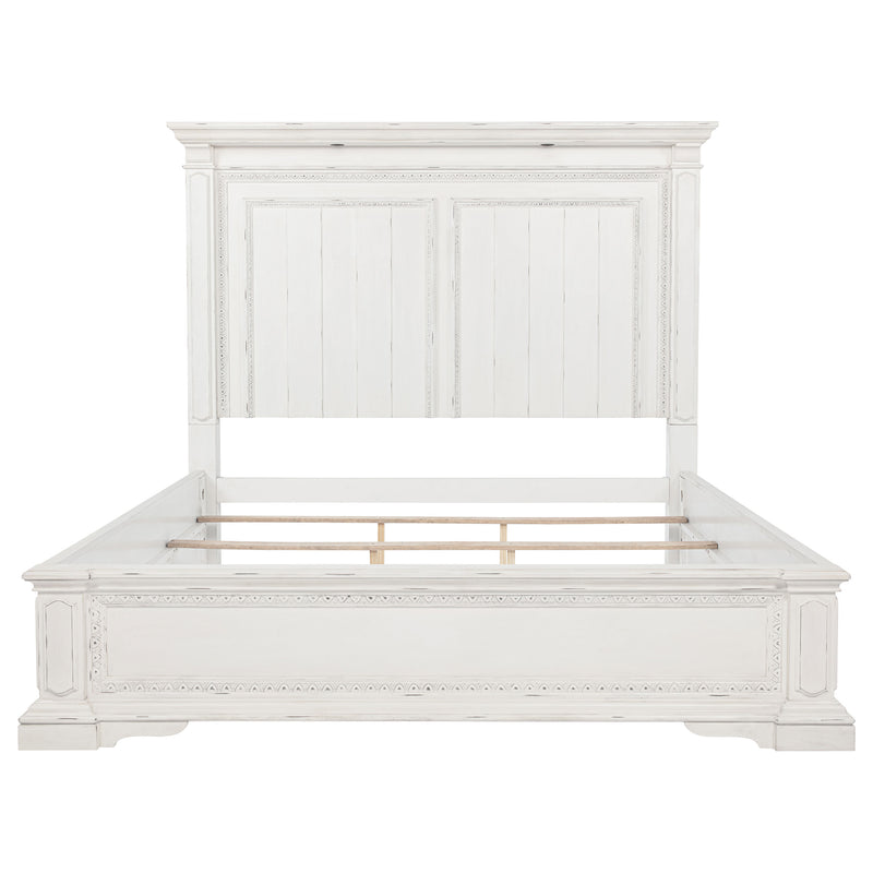 McKinney Eastern King LED Light Panel Bed Vintage White