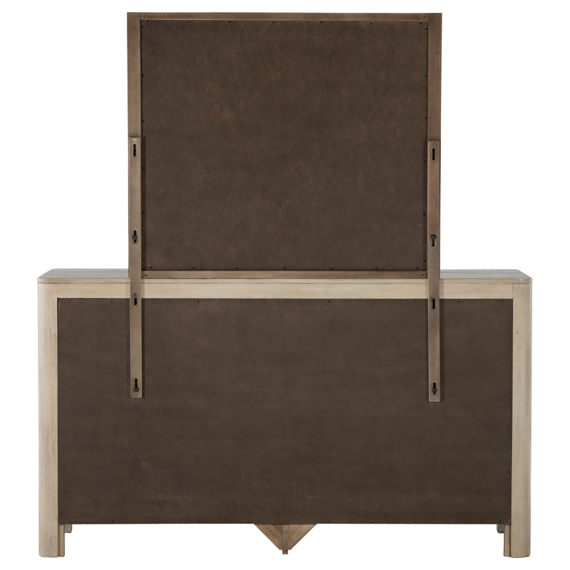 Solano 9-drawer Bedroom Dresser with Mirror Weathered Mango