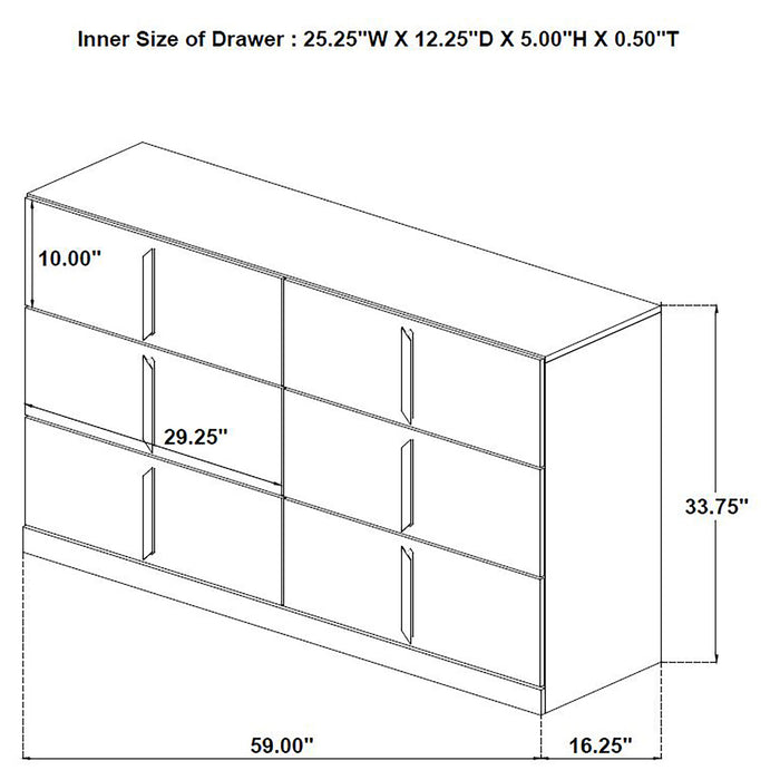 Ines 4-piece Queen Bedroom Set Navy and White High Gloss