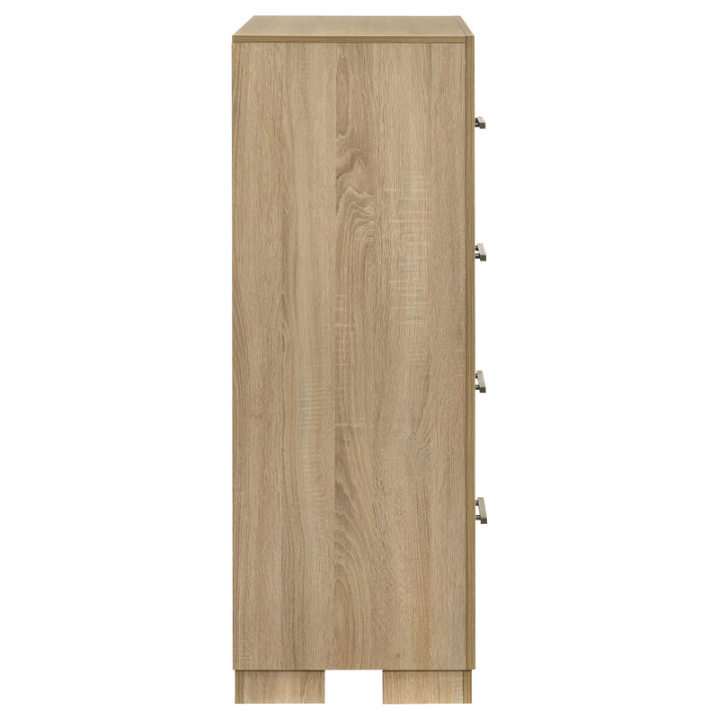 Arielle 4-drawer Bedroom Chest of Drawers Light Oak