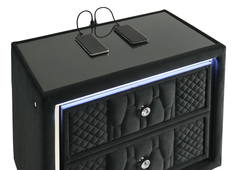 Lorient 4-piece Queen Bedroom Set Black