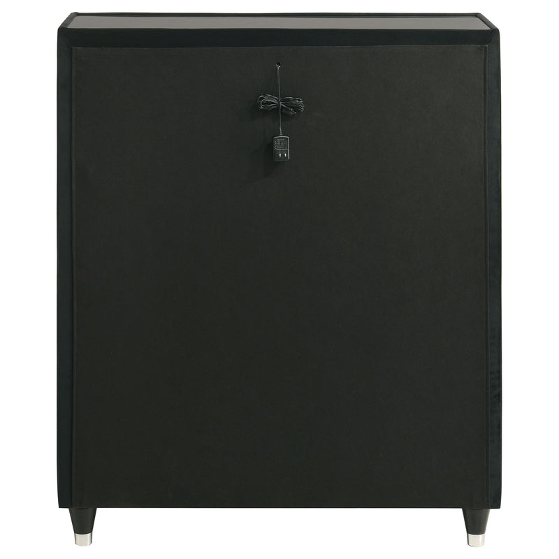 Lorient 5-drawer LED Chest of Drawers Black
