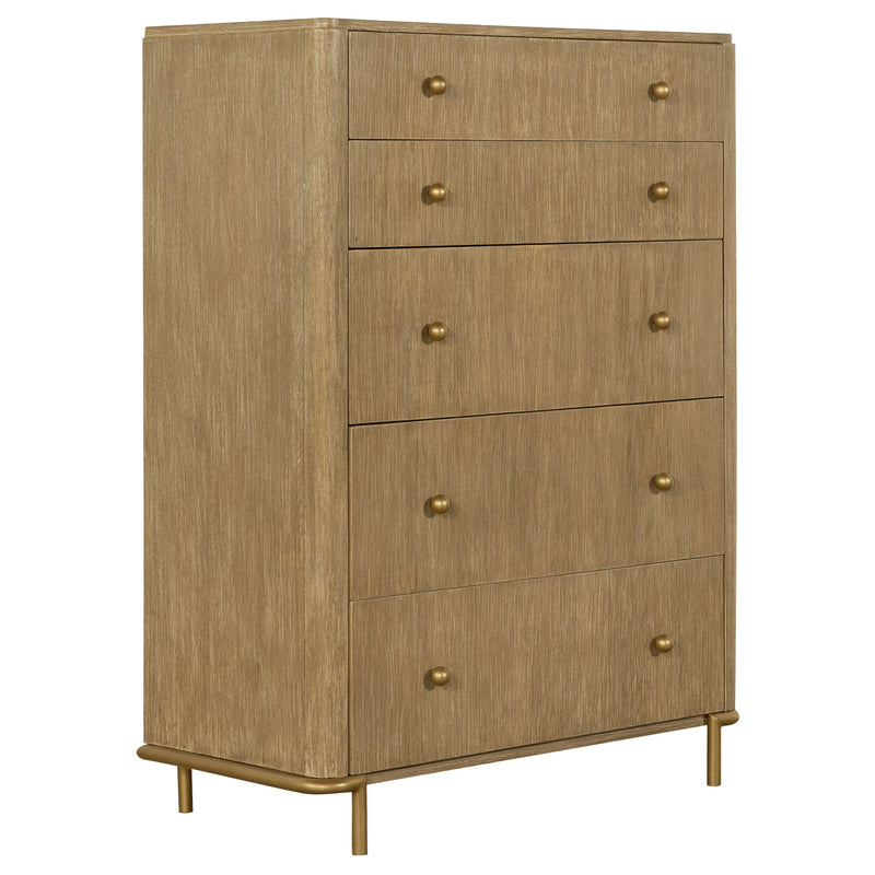 Arini 5-piece Eastern King Bedroom Set Cream and Sand Wash