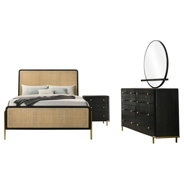 Arini 4-piece California King Bedroom Set Black and Natural