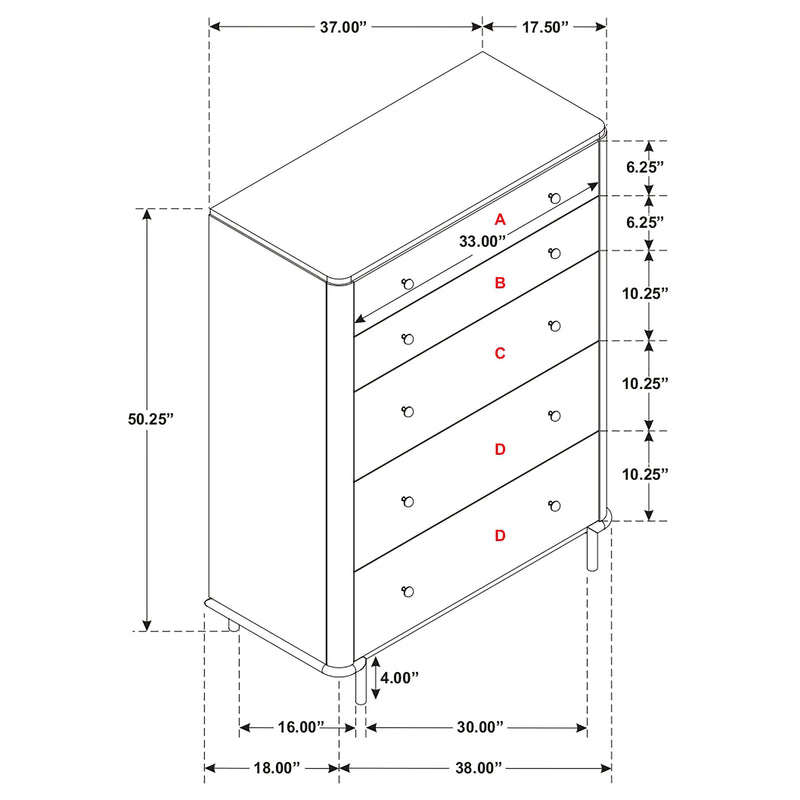 Arini 5-piece California King Bedroom Set Black and Natural