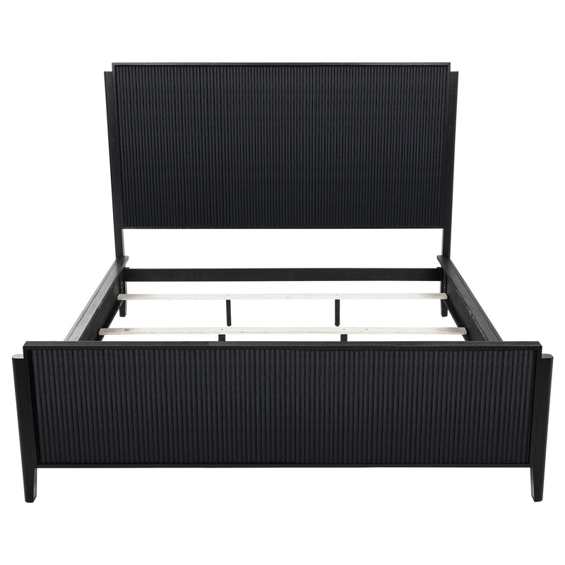 Brookmead Wood California King Panel Bed Black