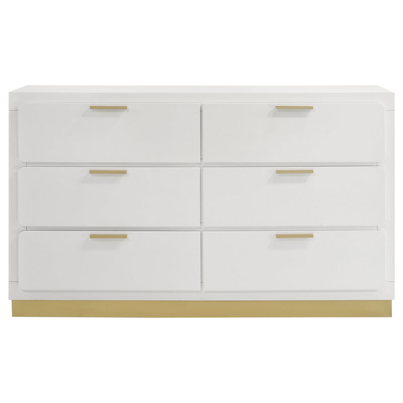 Caraway 6-drawer Dresser White