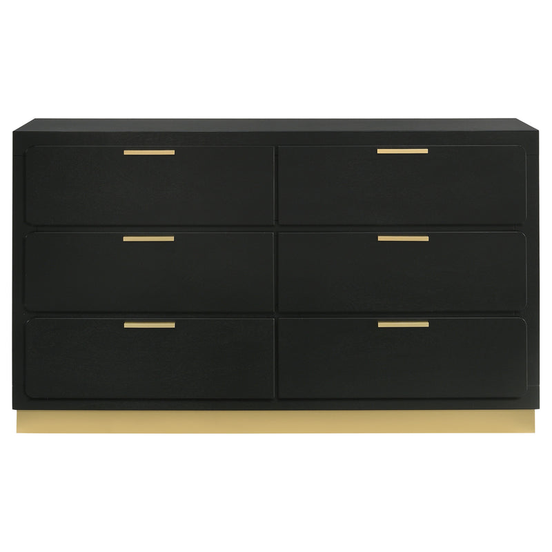 Caraway 6-drawer Dresser Black
