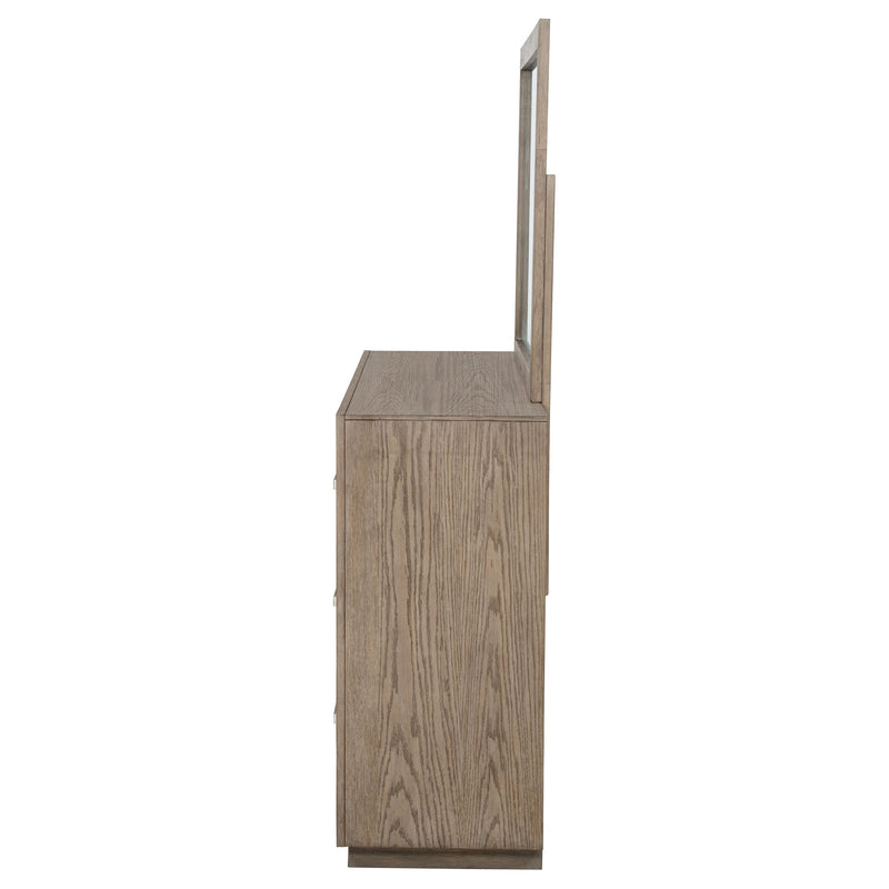 Kenora 6-drawer Dresser and Mirror Barley Brown