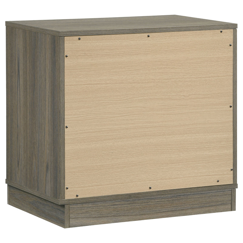 Fenwick 2-drawer Nightstand Bedside Table Grey Oak