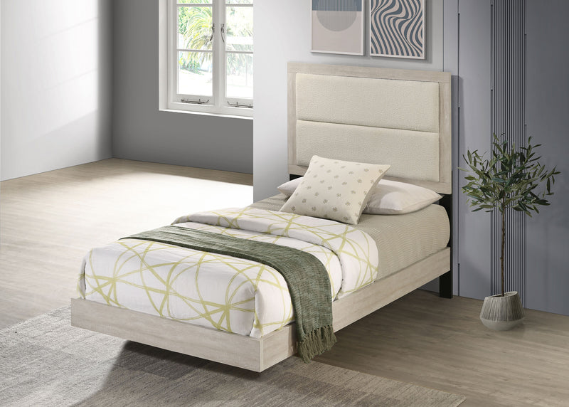 Trenton 54-inch Wood Twin Panel Bed Rustic Cream