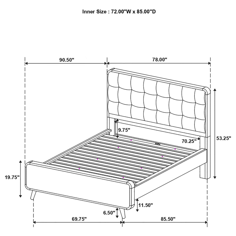 Robyn 5-piece California King Bedroom Set Light Ash