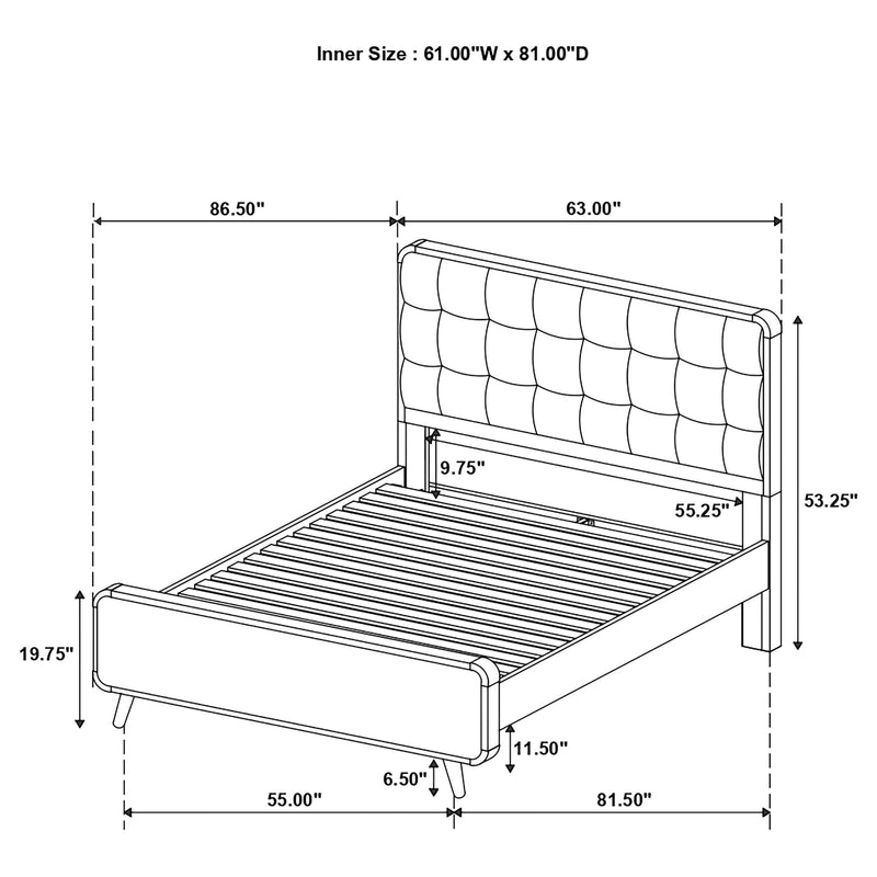 Robyn 5-piece Queen Bedroom Set Light Ash