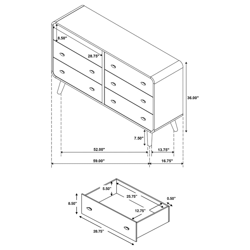 Robyn 5-piece Twin Bedroom Set Light Ash