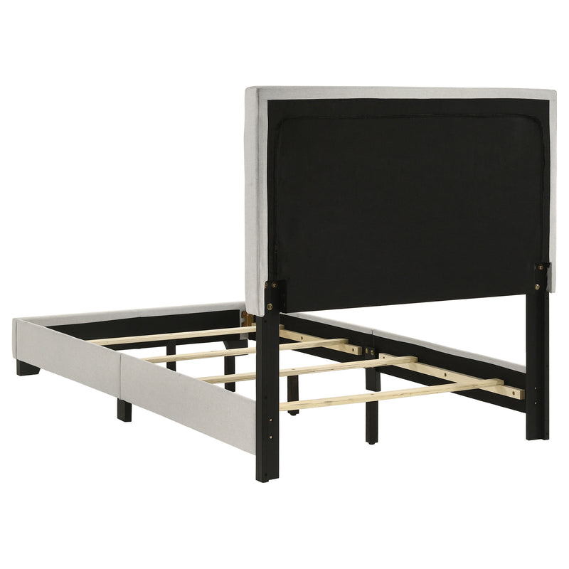 Dorian Fabric Upholstered Twin Panel Bed Cream