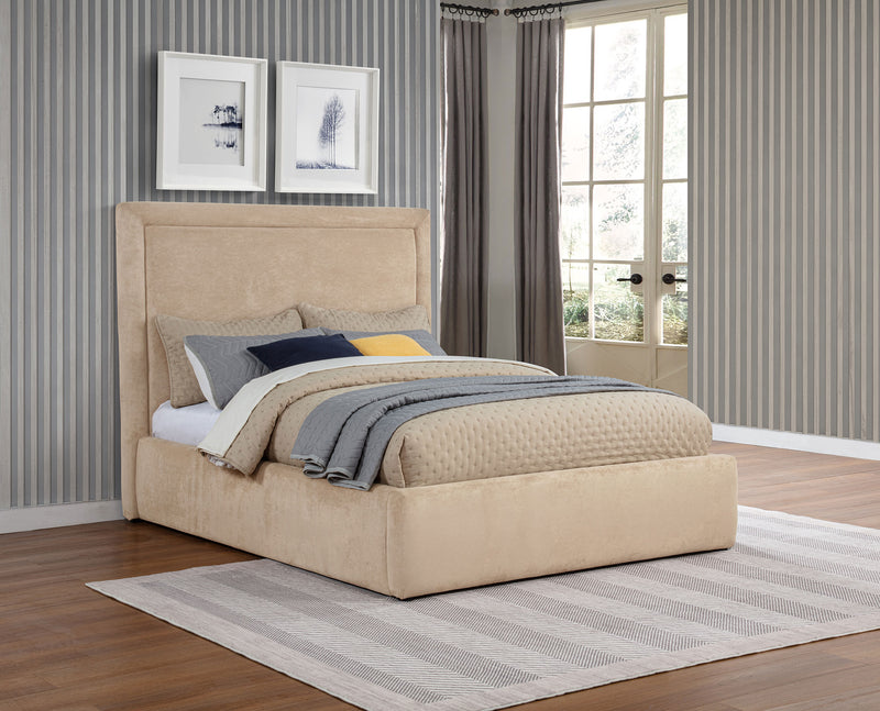 Lawson 54-inch Upholstered Full Platform Bed Light Saddle