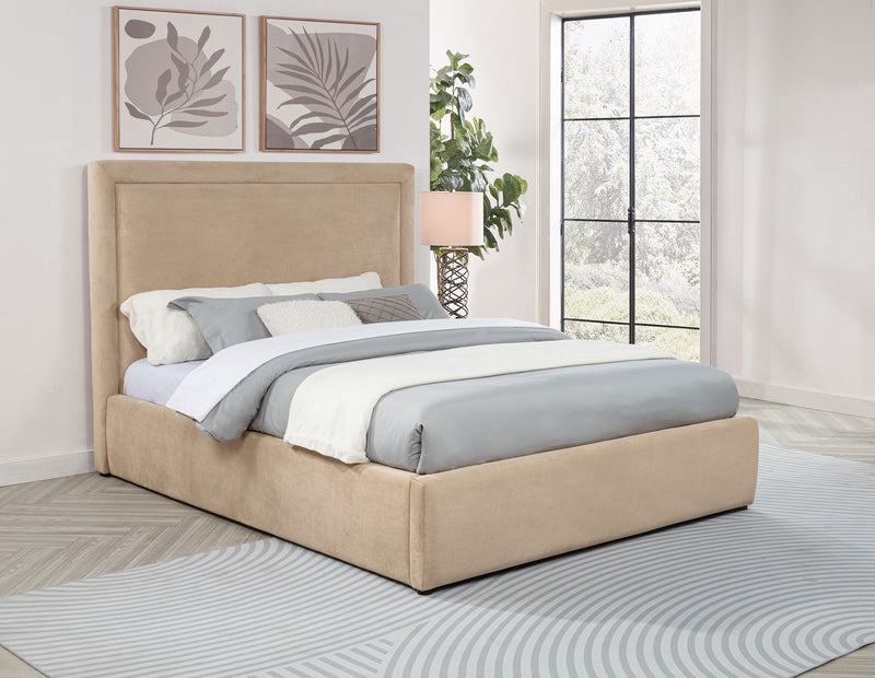 Lawson 54-inch Upholstered Queen Platform Bed Light Saddle