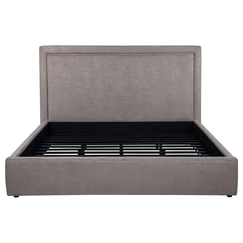Lawson 54-inch Upholstered Eastern King Platform Bed Mushroom