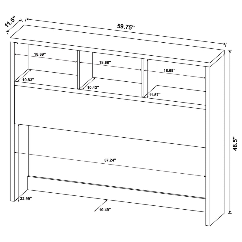 Westpark 3-piece Queen Bedroom Set Bookcase Headboard Mango