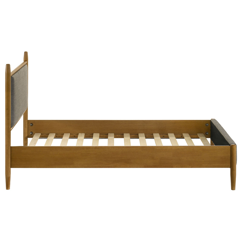 Mason 46-inch Twin Panel Platform Bed Grey and Light Brown