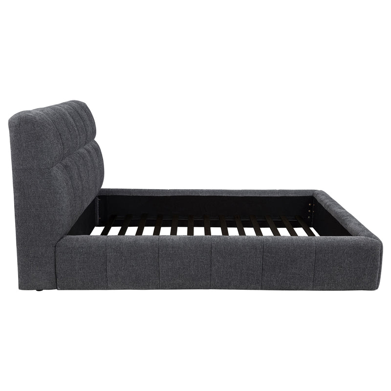 Nollet 48-inch Upholstered Queen Panel Platform Bed Grey