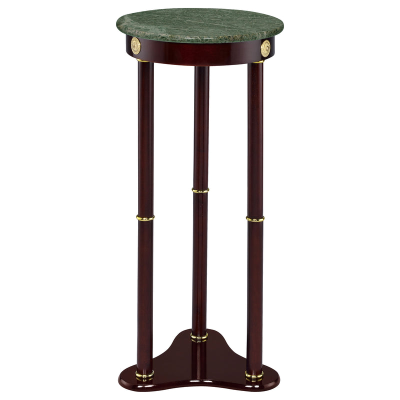 Edie Round Marble Top Plant Stand Merlot