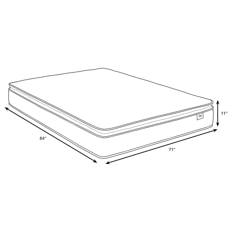 Hayes 11-inch California King Pillow Top Foam Hybrid Mattress