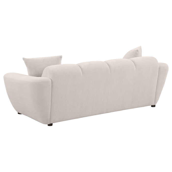 Destino 3-piece Chenille Splayed Arm Sofa Set Greige