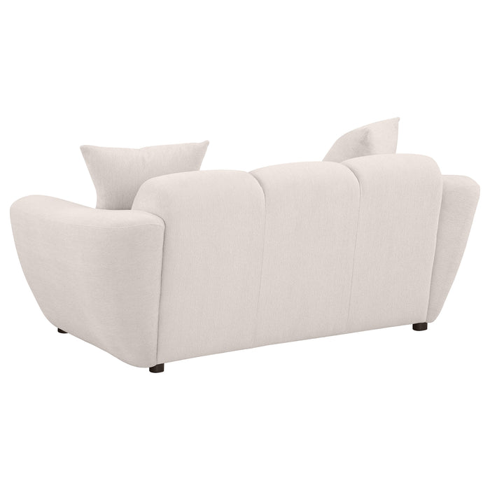 Destino 3-piece Chenille Splayed Arm Sofa Set Greige