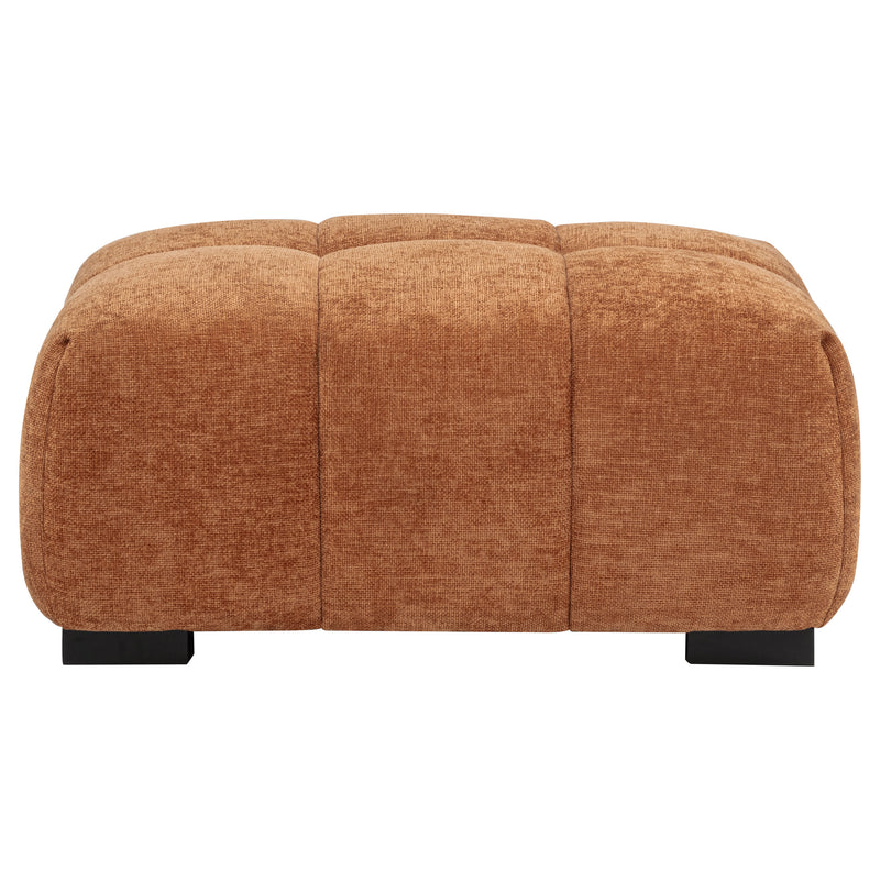 Octavia Upholstered Rectangular Ottoman Orange