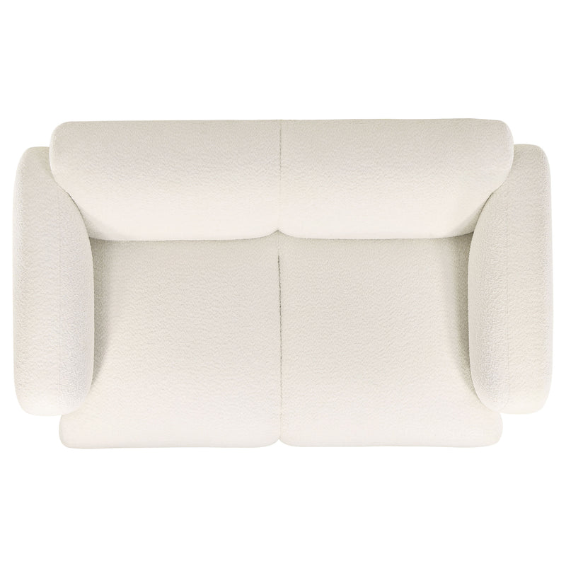 Dorset 2-piece Upholstered Round Track Arm Sofa Set White