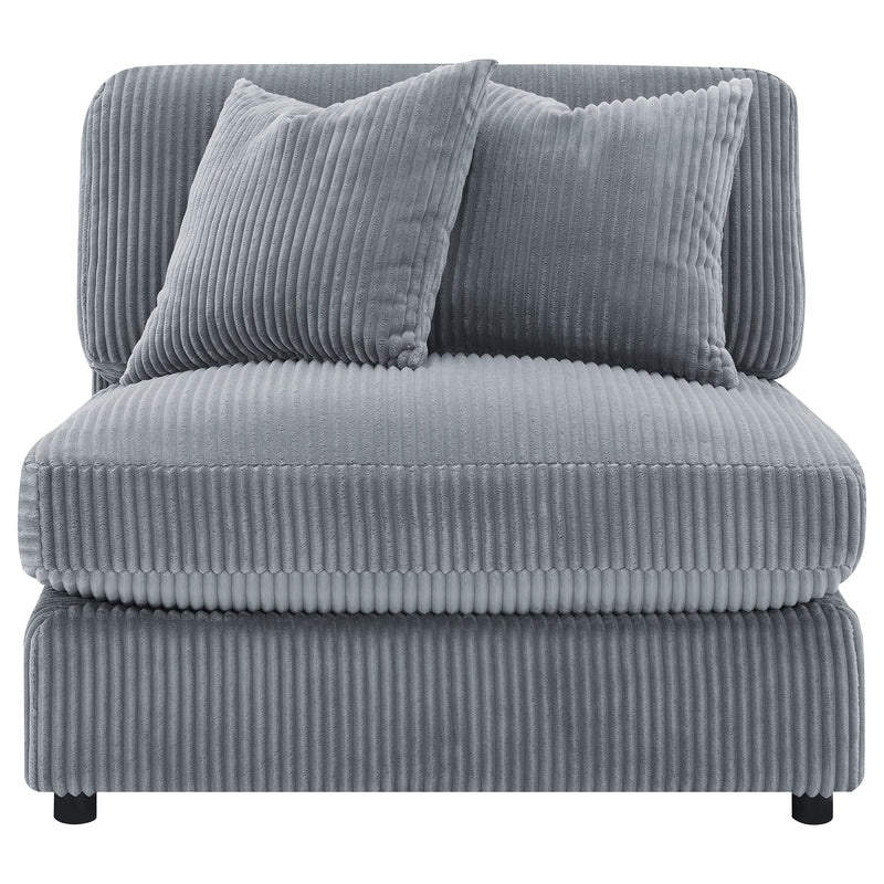 Blaine Upholstered Reversible Chaise Sectional Sofa Fog