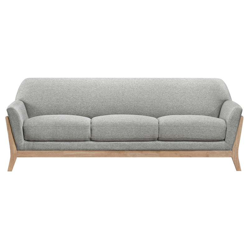 Vaughn 2-piece Fabric Upholstered Flared Arm Sofa Set Grey
