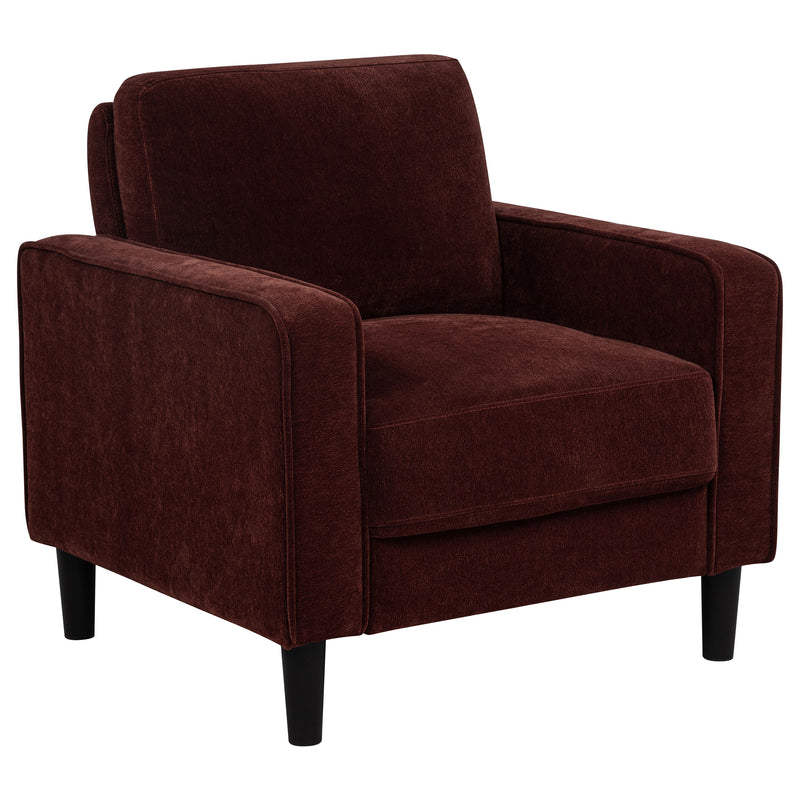 Ruth 3-piece Fabric Upholstered Track Arm Sofa Rust Red