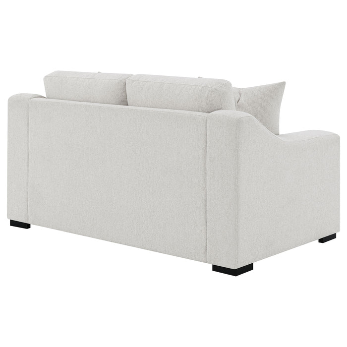 Ashlyn Fabric Upholstered Track Arm Loveseat Sand