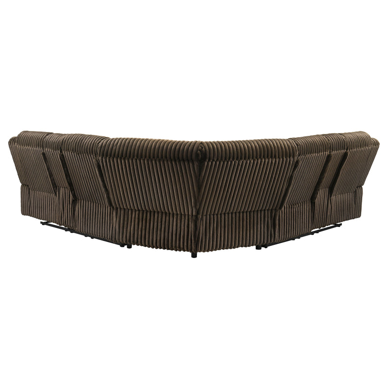 Atkinson Upholstered Reclining Sectional Sofa Chocolate