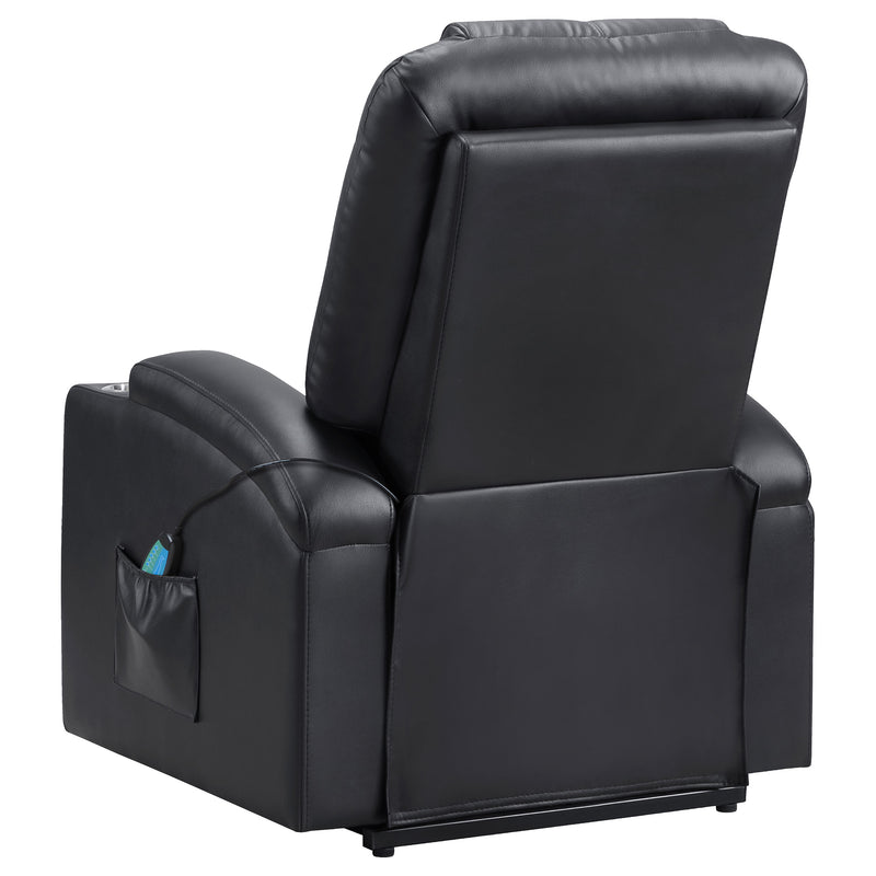 Armstrong Upholstered Power Lift Massage Recliner Espresso