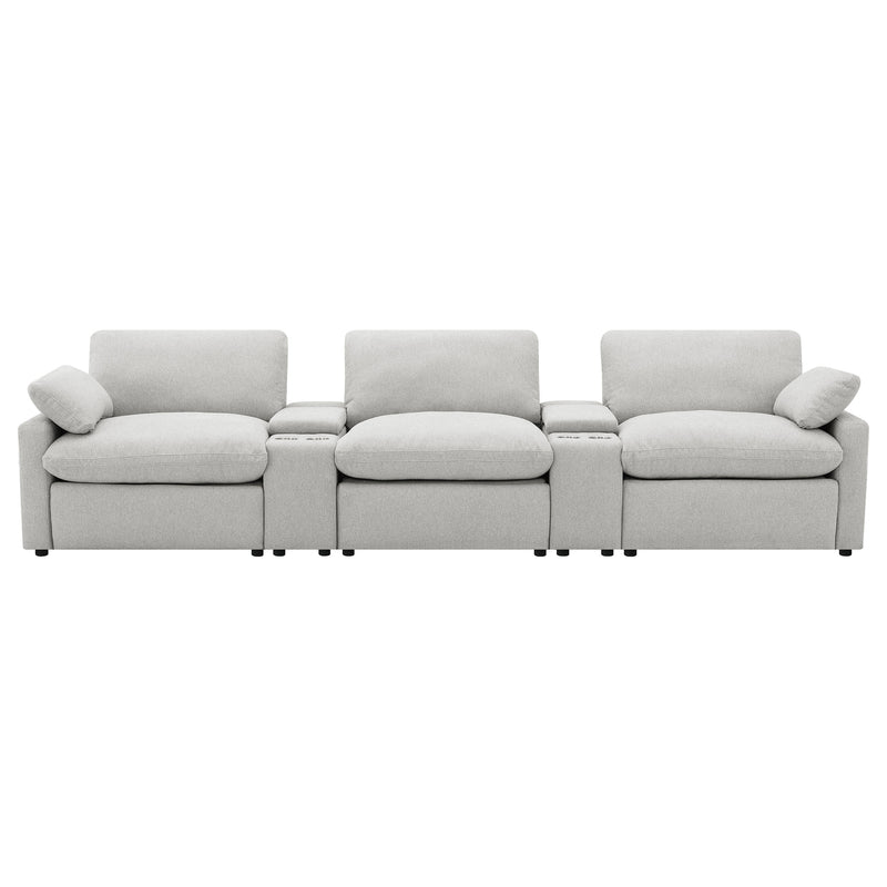 Collins 5-Piece Power Reclining Home Theater Seating Grey